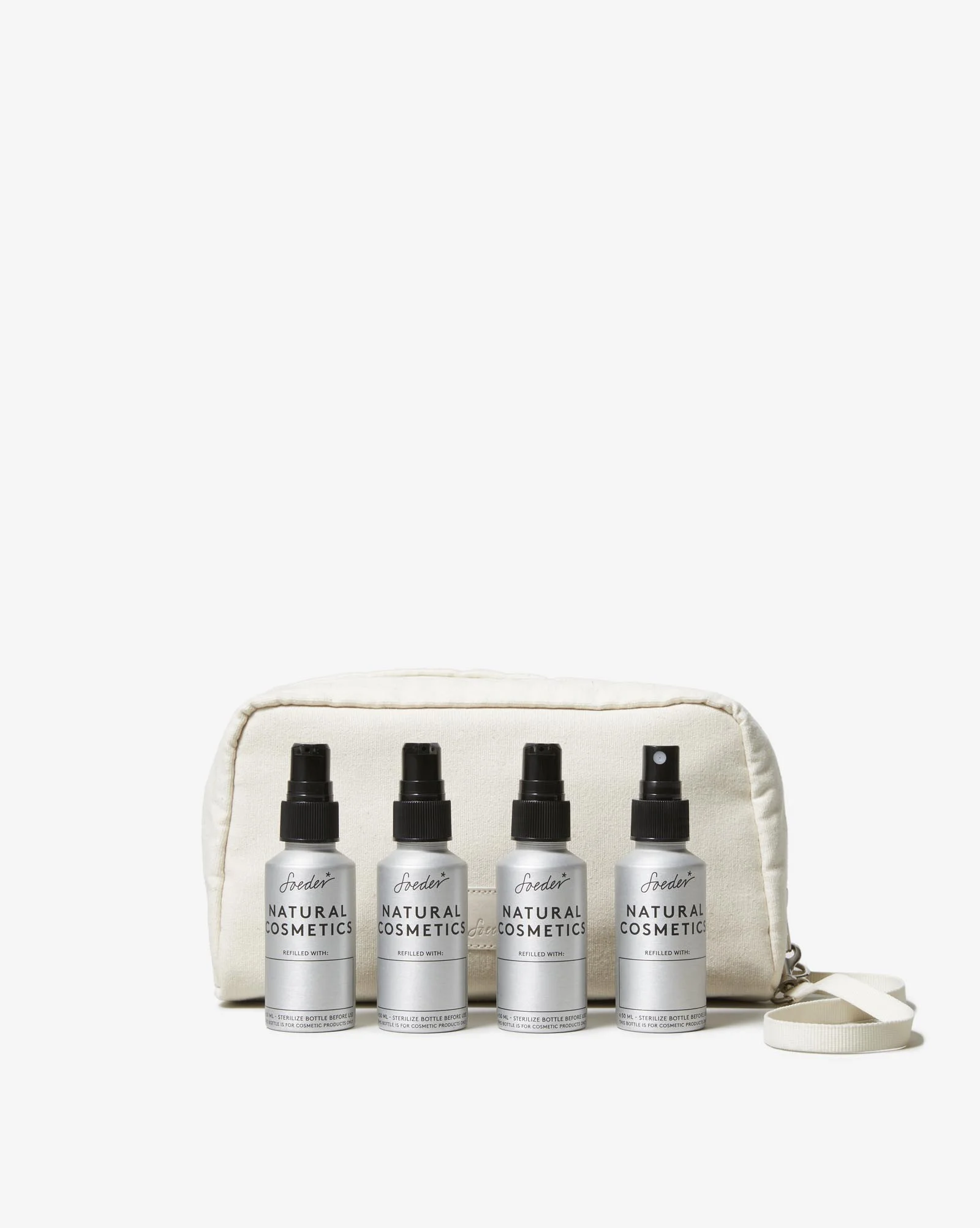 SOEDER Refill Bottle Set 01 Aluminium 4 x 50 ml