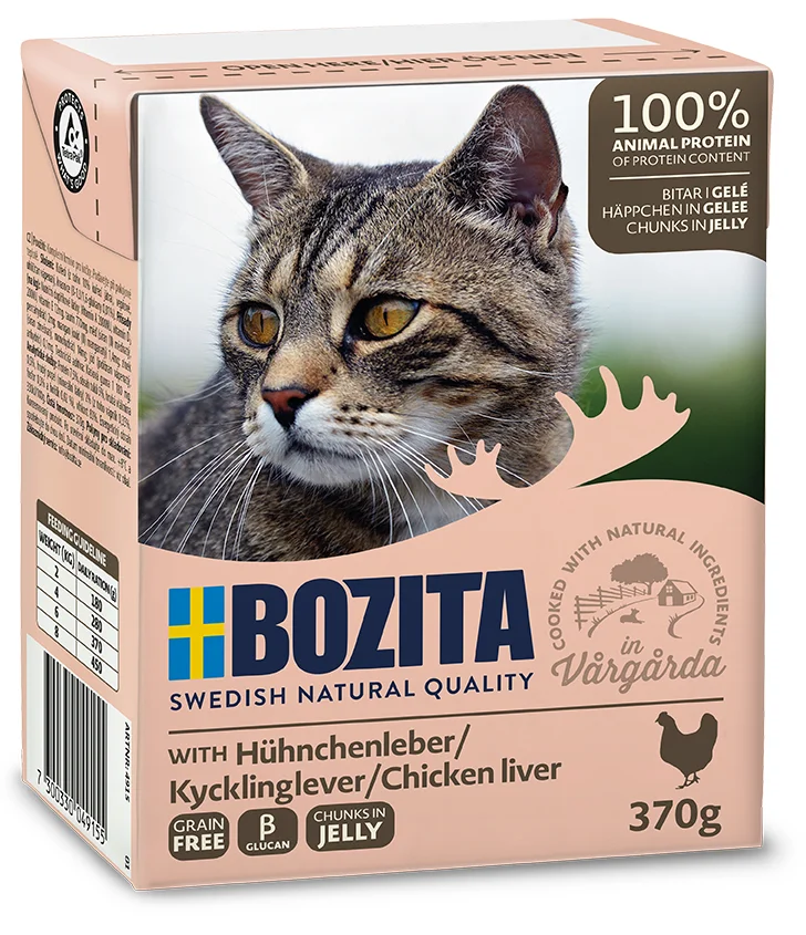 BOZITA CAT NF Häppchen Sosse Hühnchenleber 370 g
