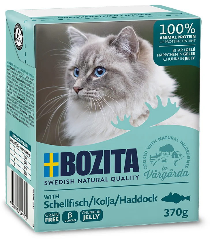 BOZITA CAT NF Häppchen Gelee Schellfisch 370 g