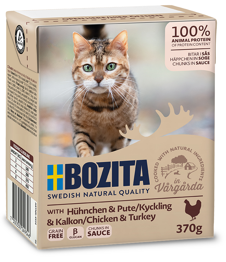 Bozita Cat Hühnchen und Pute Häppchen in Sauce 370