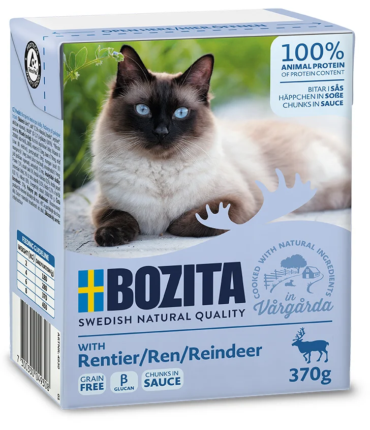 BOZITA CAT NF Häppchen Sosse Rentier 370 g