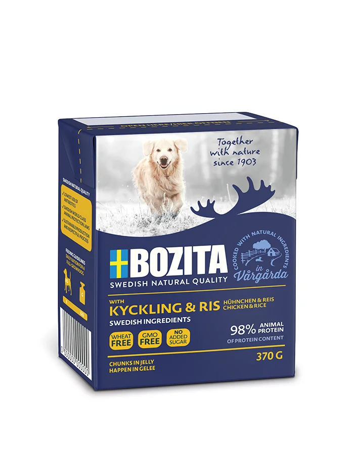 BOZITA DOG NF Häppchen Gelee Hühnchen & Reis 370 g