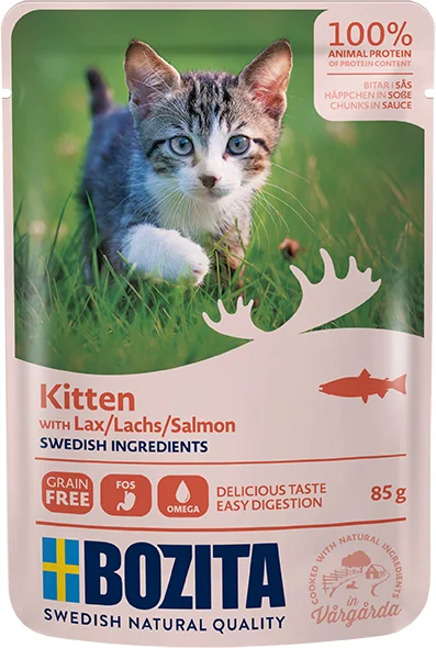 BOZITA CAT NF Kitten Häppchen Sosse Lachs 85 g