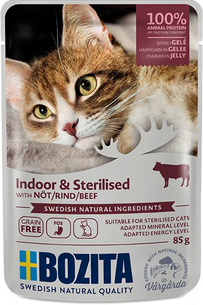 BOZITA CAT NF Steri Häppchen Gelee Rind 85 g