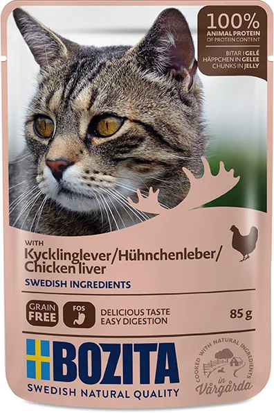 BOZITA CAT NF Häppchen Gelee Hühnchenleber 85 g