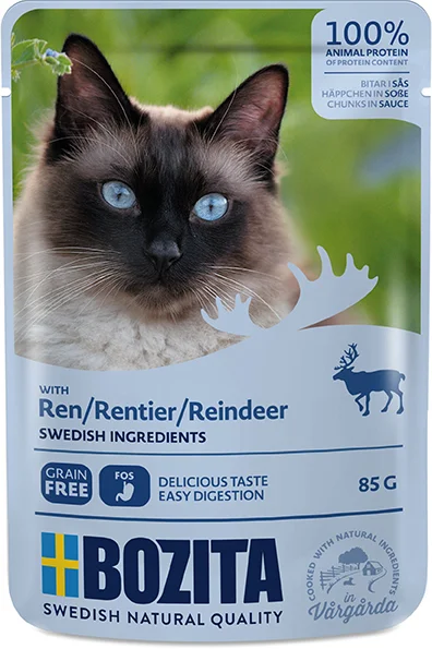 BOZITA CAT NF Häppchen Sosse Rentier 85 g