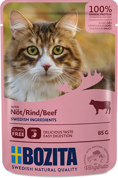 BOZITA CAT NF Häppchen Sosse Rind 85 g