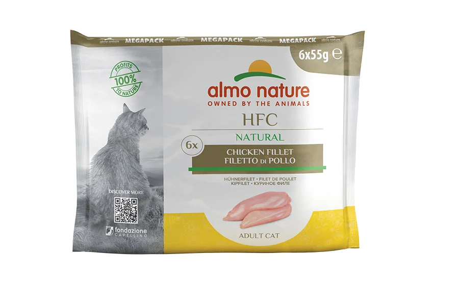 Almo Cat HFC natural Hühnerfilet nass 6×55 g