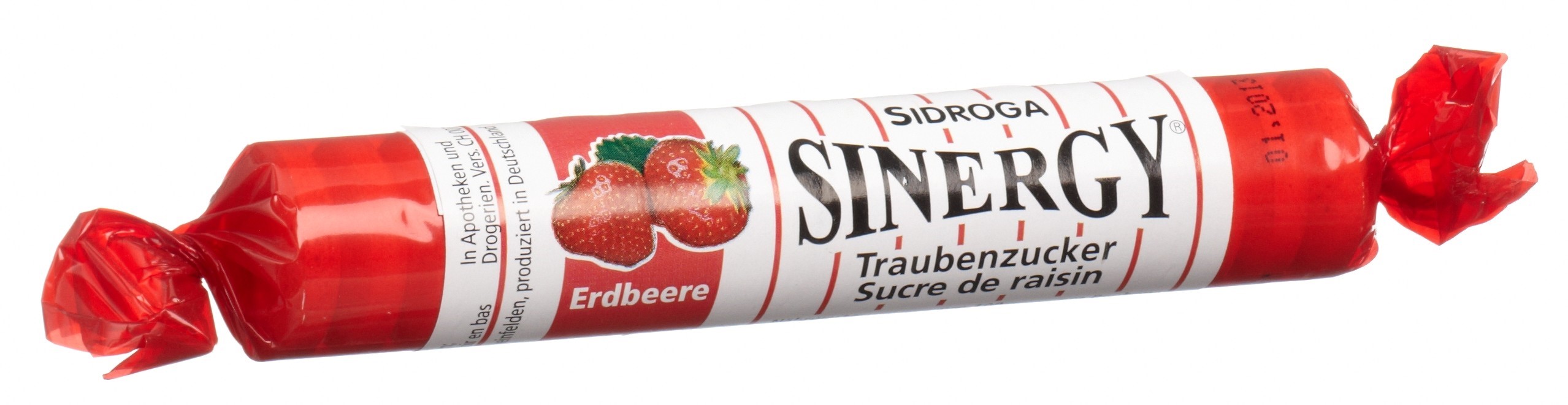 SINERGY Traubenzucker Erdbeere Rolle 40 g