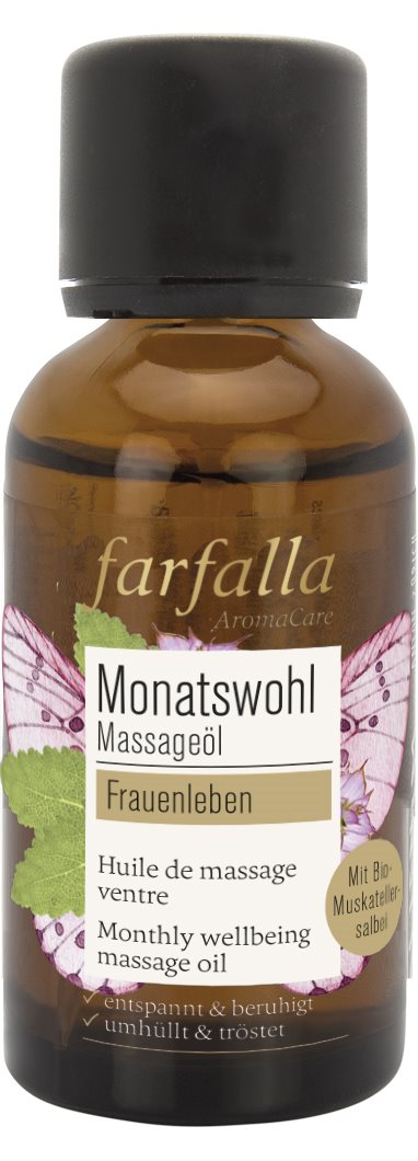 FARFALLA Monat Massageöl Frauen Muskateller 30 ml