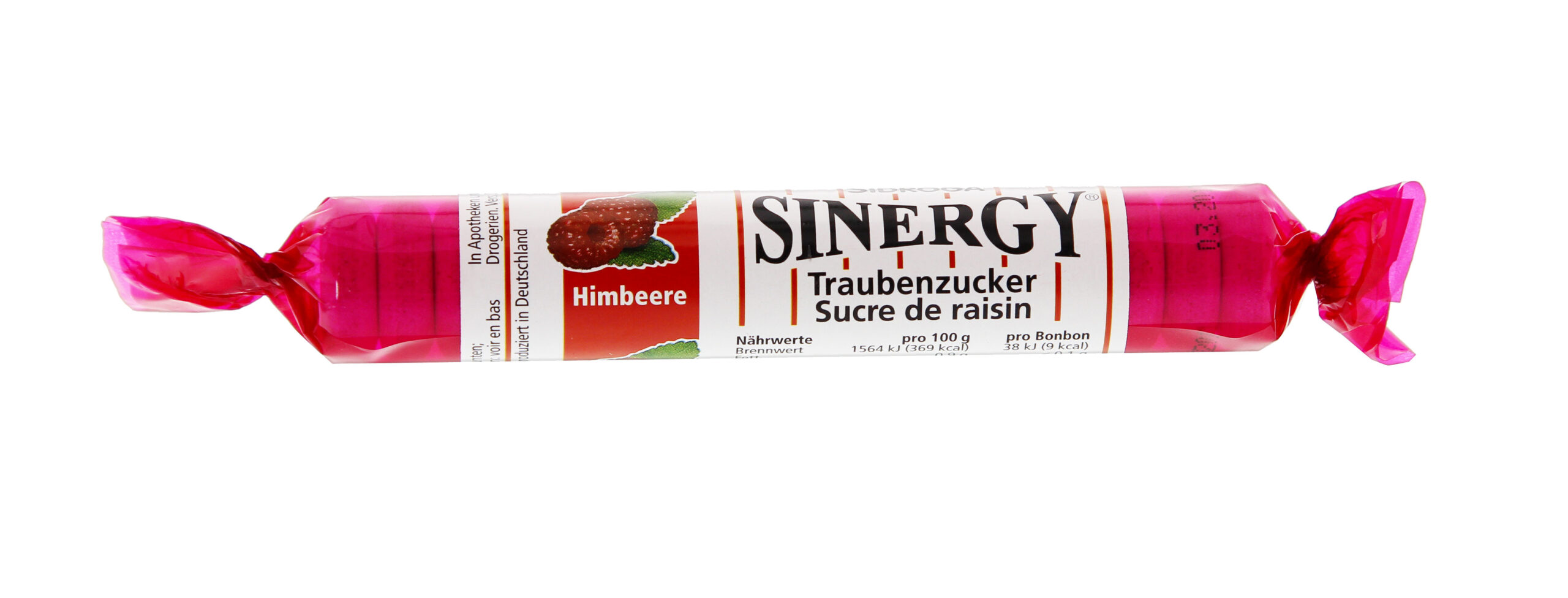 SINERGY Traubenzucker Himbeere Rolle 40 g