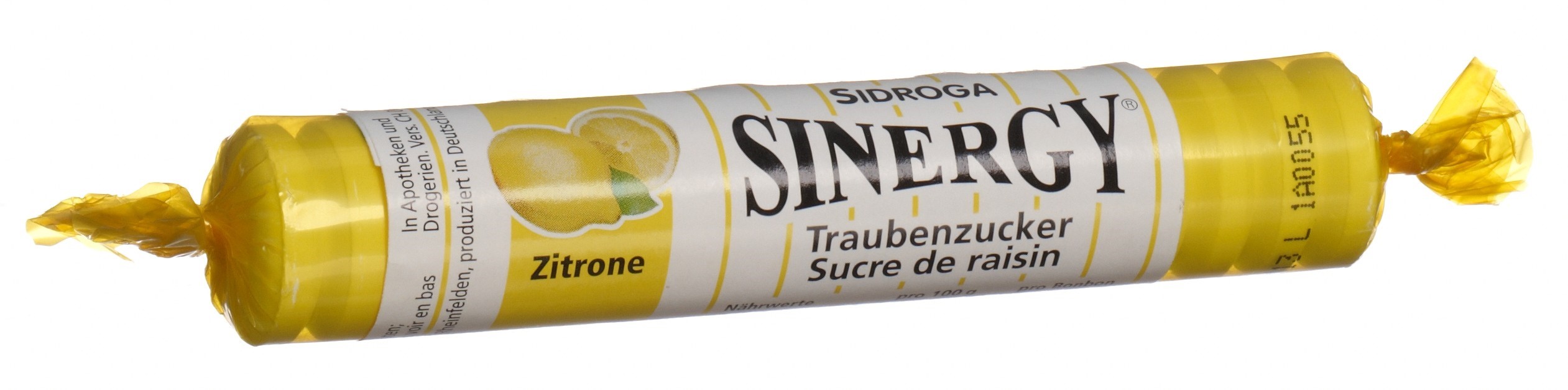 SINERGY Traubenzucker Zitrone Rolle 40 g