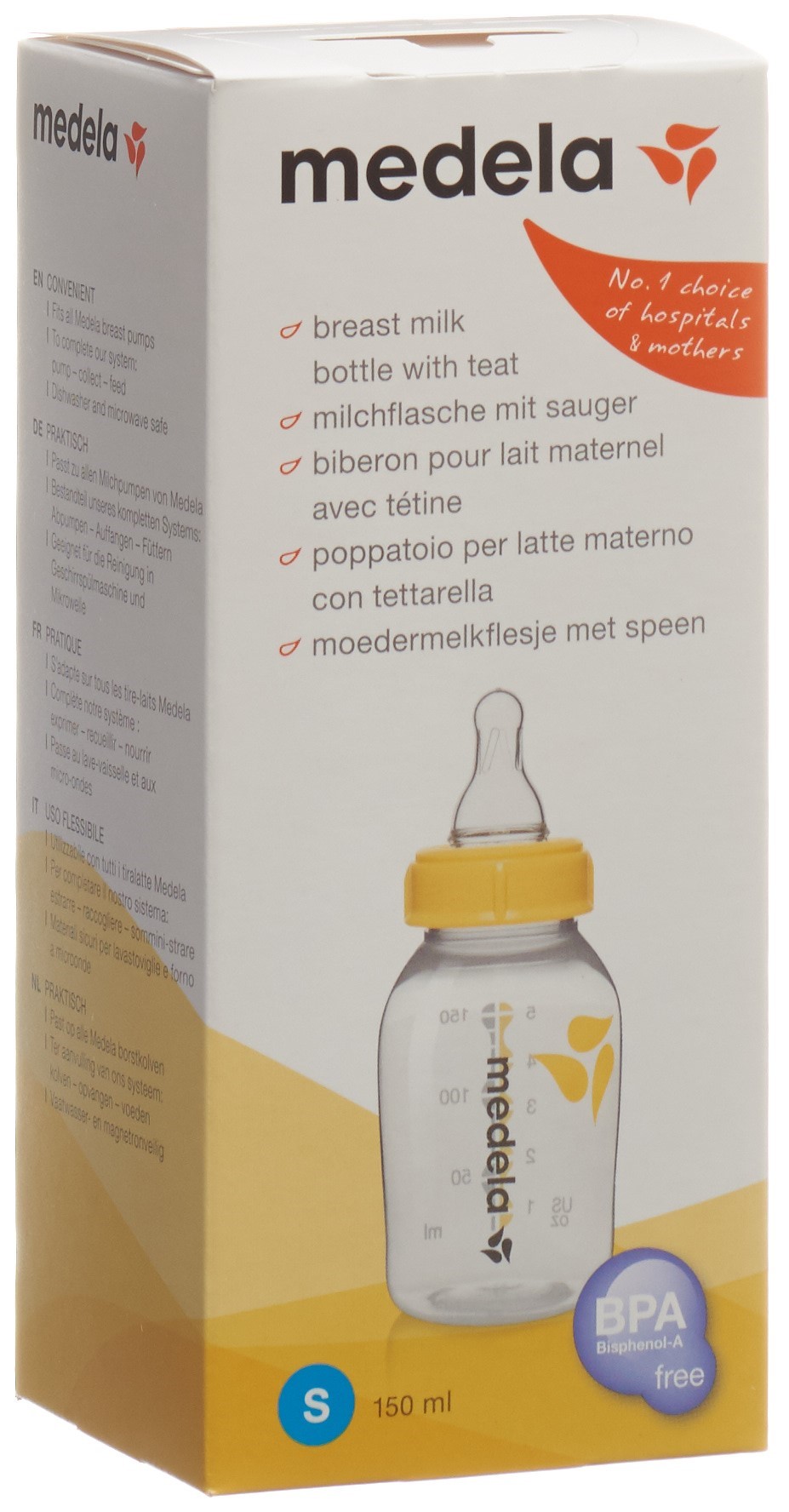 MEDELA Milchflasche 150ml mit Sauger S 0-3 Monate