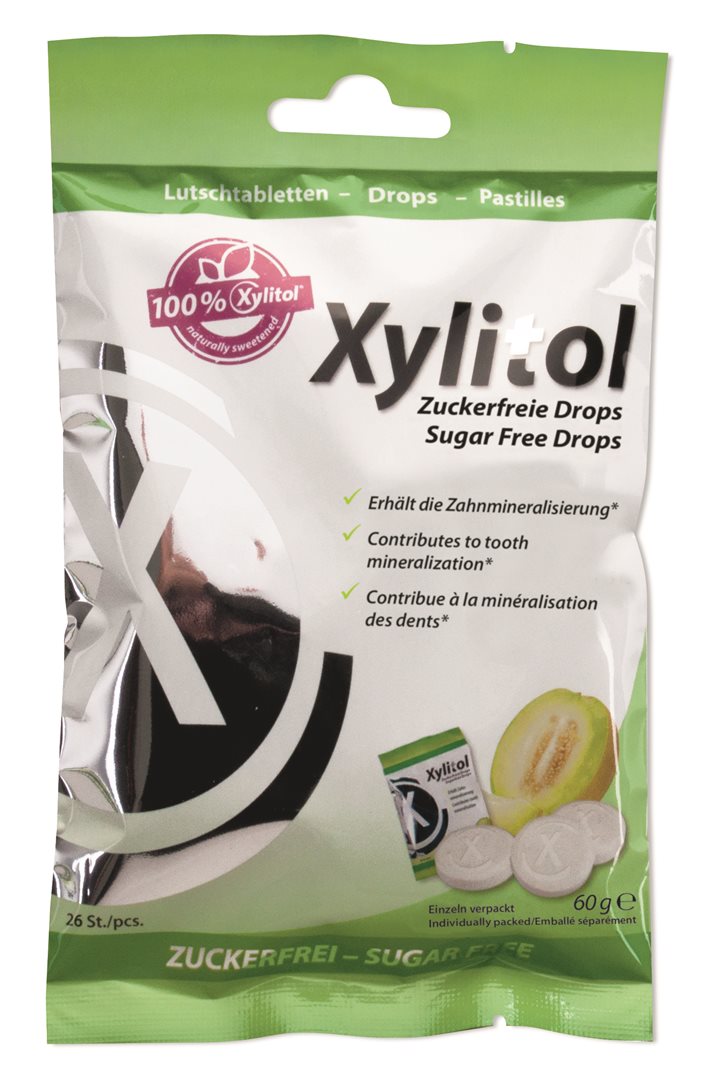 MIRADENT Xylitol Drops Melon 60 g