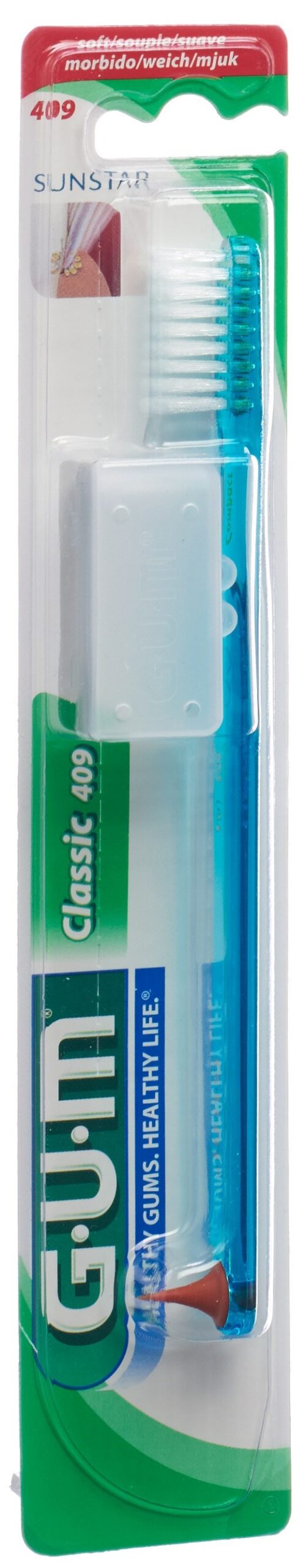 GUM Classic Zahnbürste Compact Soft 4-reihig