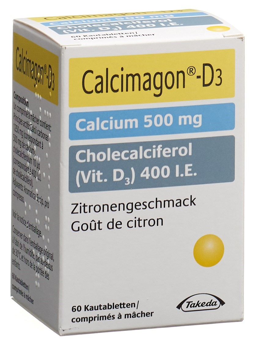 CALCIMAGON D3 Kautabl 500/400 Zitrone 60 Stk