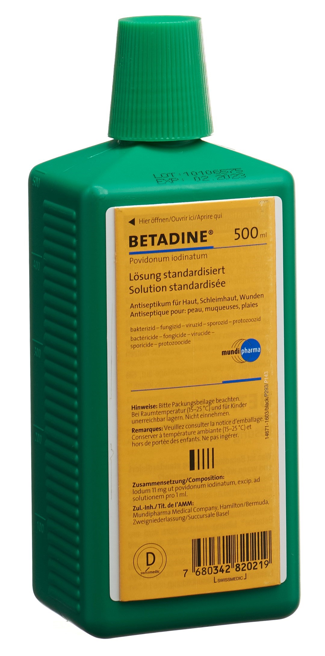 BETADINE desinfizierende Lösung Fl 500 ml