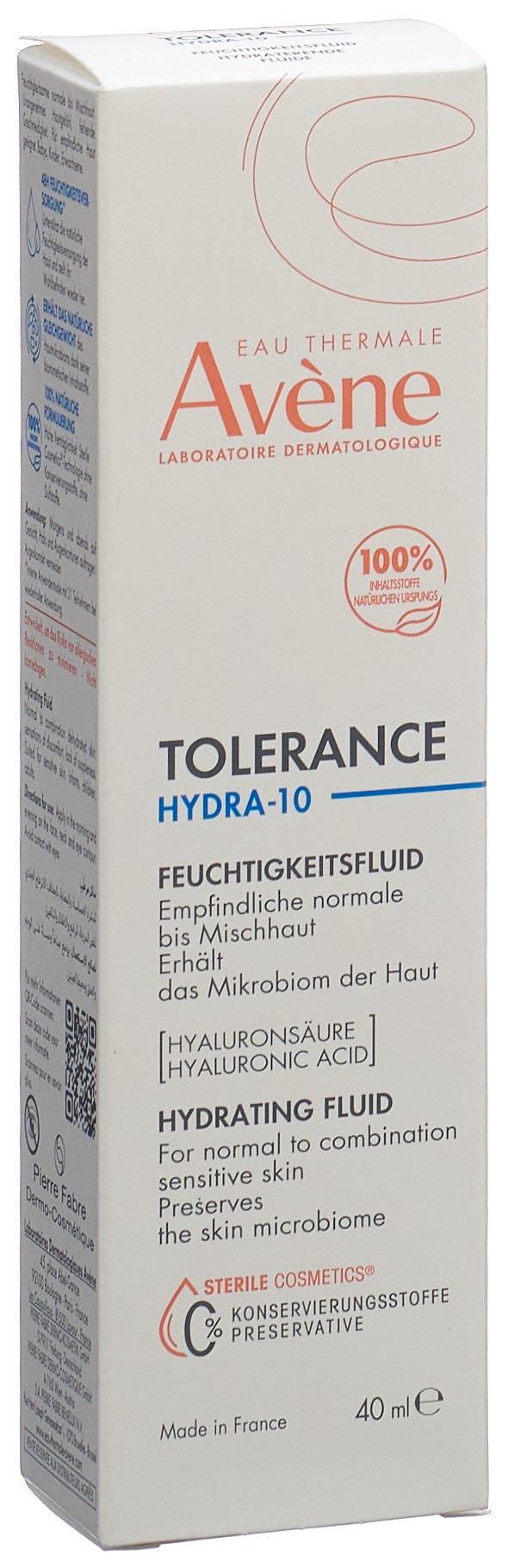 AVENE Tolér Hydra-10 Feuchtigkeitsflu Tb 40 ml