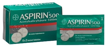 ASPIRIN Brausetabl 500 mg 6 Btl 2 Stk