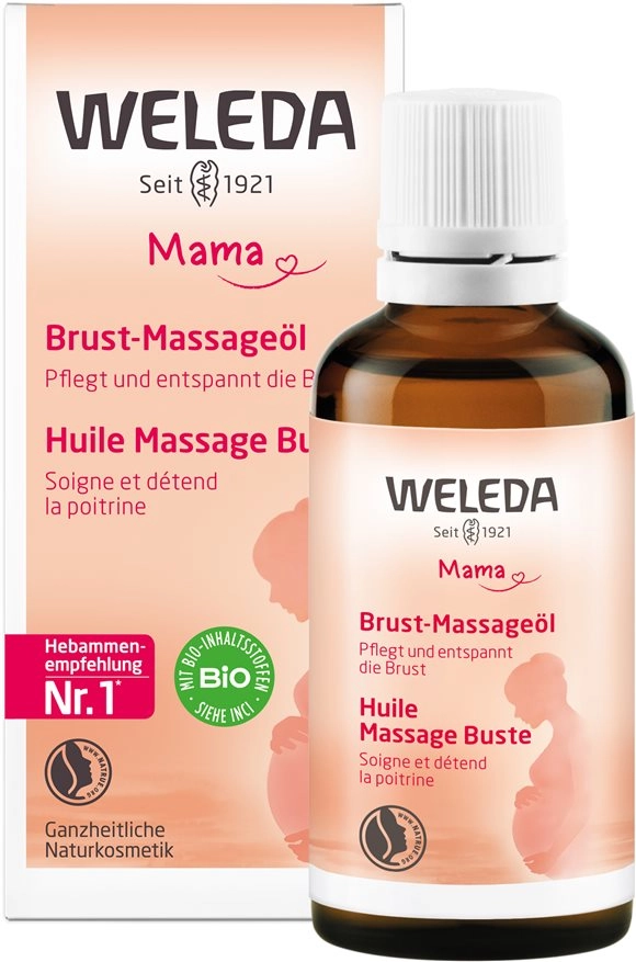 WELEDA MAMA Brust-Massageöl Glasfl 50 ml