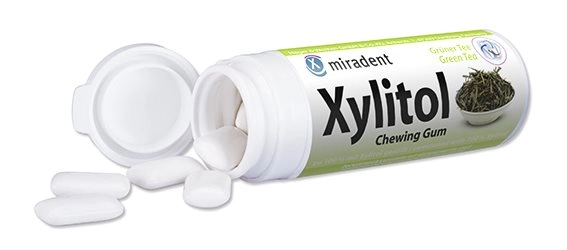 MIRADENT Xylitol Kaugummi Grüner Tee 30 Stk