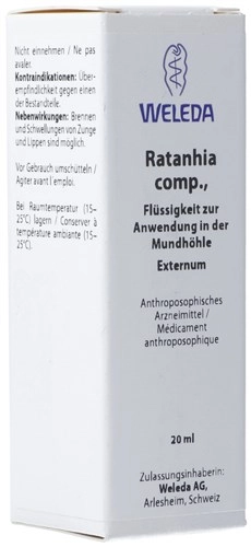 WELEDA Ratanhia comp Anwendung in Mundhöhle 20 ml