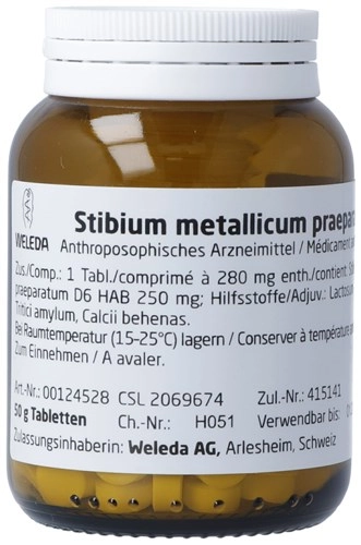 WELEDA Stibium metallicum praep Tabl D 6 50 g