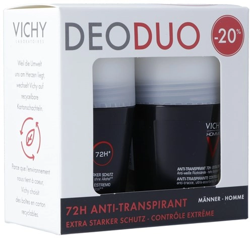 VICHY Homme Deo Anti-Trans 72H Duo 2 Roll-on 50 ml