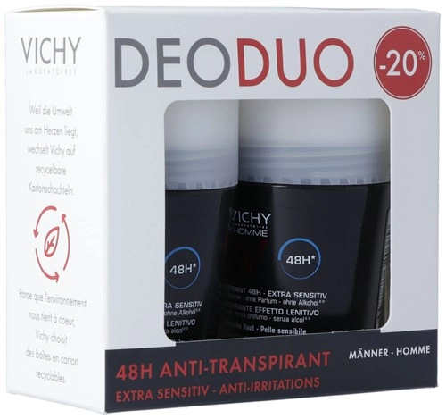 VICHY Homme Deo empf Haut 48H Duo 2 Roll-on 50 ml