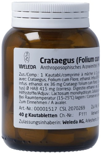 WELEDA Crataeg Fol c Flore et Fruct Kautabl 40 g