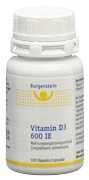 BURGERSTEIN Vitamin D3 Kaps 600 IE 100 Stk