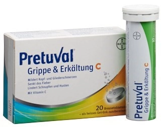PRETUVAL Grippe und Erkältung C Brausetabl 20 Stk