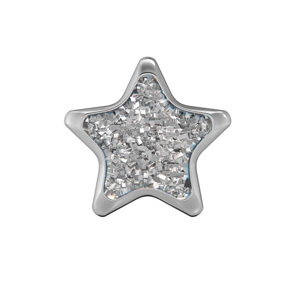 STUDEX 11174 Stern Glitter 6.5mm 1 Paar