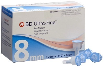 BD ULTRA-FINE Pen Nadel 31G 0.25x8mm 105 Stk