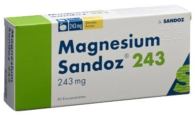 MAGNESIUM Sandoz Brausetabl 243 mg Ds 40 Stk