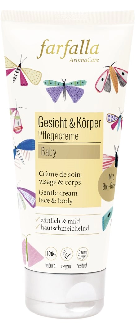 FARFALLA Baby Pflegecreme Gesicht&Körp Rose 100 ml