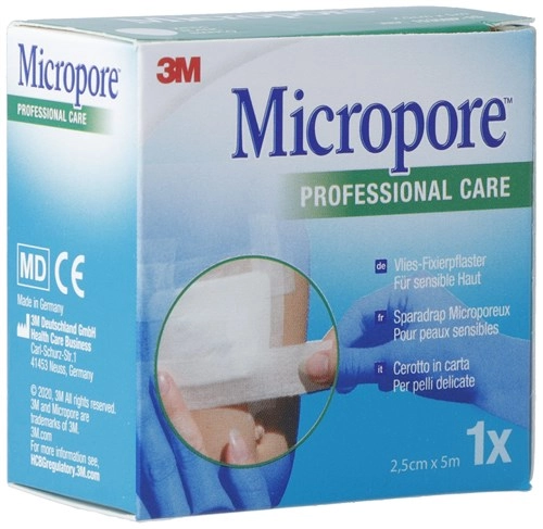 3M MICROPORE VLIES o Disp 25mmx5m weiss ref