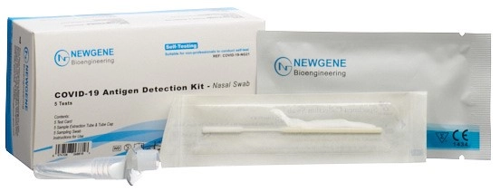 NEW GENE COVID-19 Ag Det Kit Nasal Swab 5 Stk