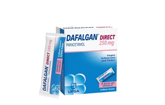 DAFALGAN Direct Gran 250 mg Erdbeere Btl 16 Stk