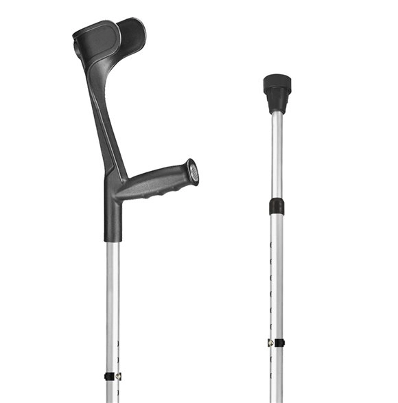 SAHAG Krücken Ergo Hart 76-96cm alu schwarz 1 Paar