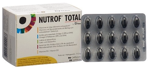NUTROF Total Vit Spuren Omega 3 Kaps Vit D3 90 Stk