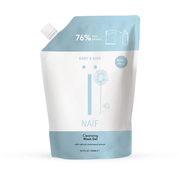 NAIF Baby & Kids Cleansing Wash Gel Refill 500 ml